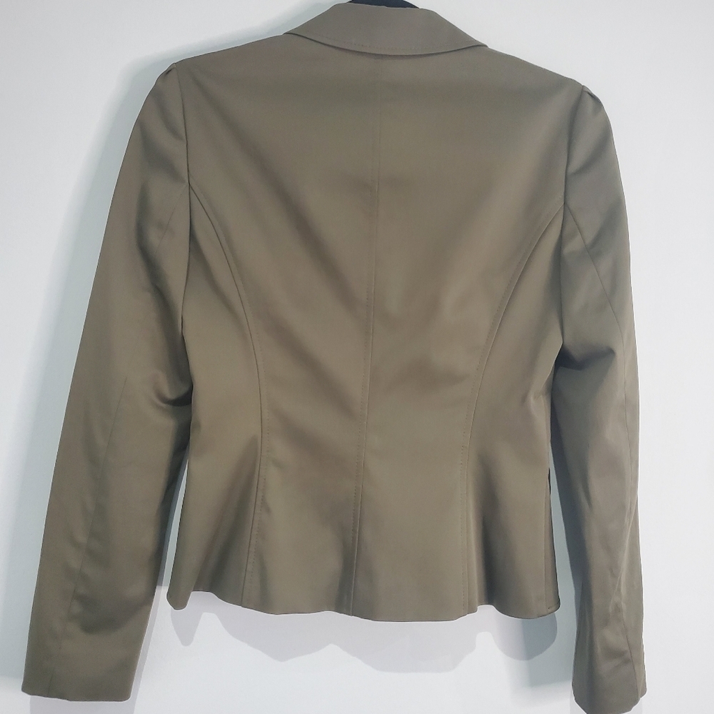 Hugo Boss Green/khaki single button closure 2 pocket Cotton Blazer size 4 - Picture 5 of 9